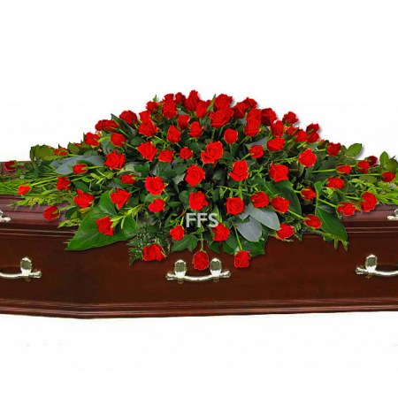 Red Roses Casket