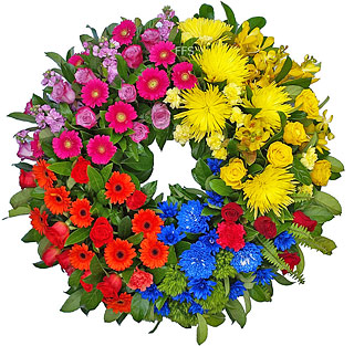 Bright Colourful Wreath