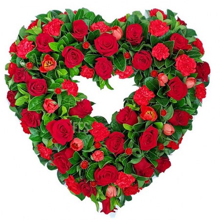Heart Wreath in Red
