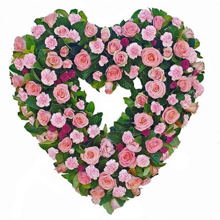 Heart Wreath in Pink Tones