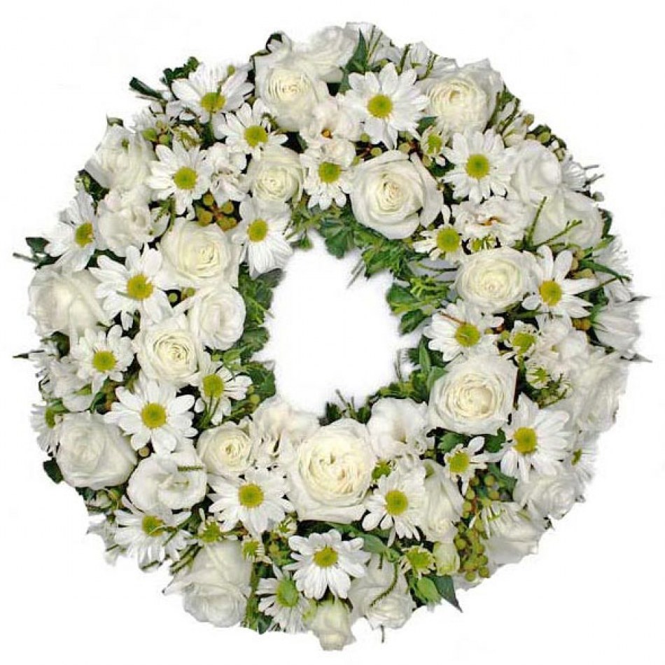 White Roses Wreath