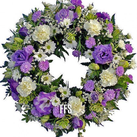 Wreath in White & Lilacs