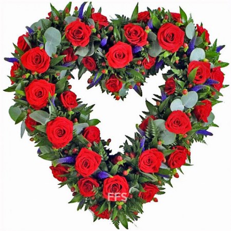 Red and Blue Heart Tribute