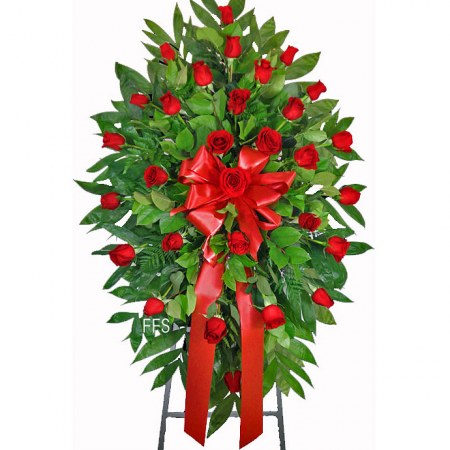 Roses Standing Spray with Easel